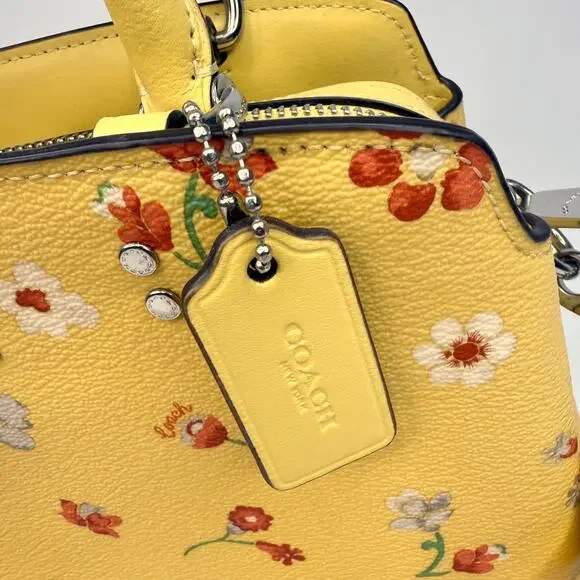 Coach Mini Lilli Mystical Floral Yellow Crossbody Bag